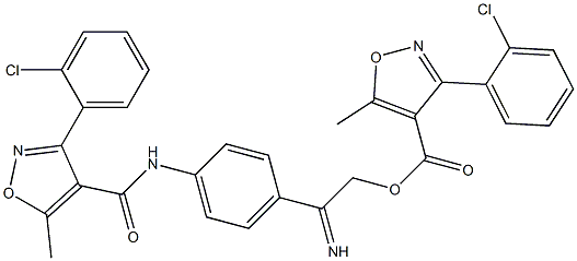 3-(2-chlorophenyl)-N-{4-[({[3-(2-chlorophenyl)-5-methyl-4-isoxazolyl]carbonyl}oxy)ethanimidoyl]phenyl}-5-methyl-4-isoxazolecarboxamide Structure