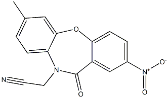 2-[7-methyl-2-nitro-11-oxodibenzo[b,f][1,4]oxazepin-10(11H)-yl]acetonitrile 구조식 이미지