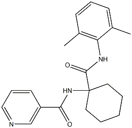 N-{1-[(2,6-dimethylanilino)carbonyl]cyclohexyl}nicotinamide Structure