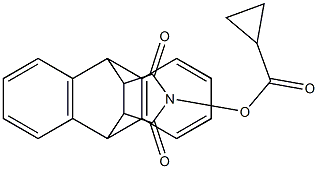 17-[(cyclopropylcarbonyl)oxy]-17-azapentacyclo[6.6.5.0~2,7~.0~9,14~.0~15,19~]nonadeca-2(7),3,5,9(14),10,12-hexaene-16,18-dione Structure