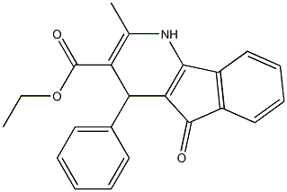 ethyl 2-methyl-5-oxo-4-phenyl-4,5-dihydro-1H-indeno[1,2-b]pyridine-3-carboxylate Structure