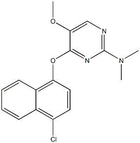 N-{4-[(4-chloro-1-naphthyl)oxy]-5-methoxy-2-pyrimidinyl}-N,N-dimethylamine Structure