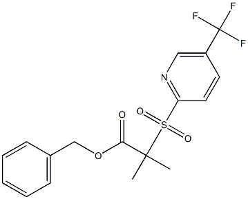 benzyl 2-methyl-2-{[5-(trifluoromethyl)-2-pyridyl]sulfonyl}propanoate 구조식 이미지