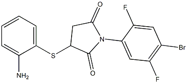 3-[(2-aminophenyl)thio]-1-(4-bromo-2,5-difluorophenyl)pyrrolidine-2,5-dione Structure