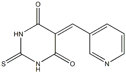 5-(3-pyridylmethylidene)-2-thioxohexahydropyrimidine-4,6-dione Structure