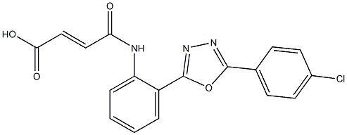 4-{2-[5-(4-chlorophenyl)-1,3,4-oxadiazol-2-yl]anilino}-4-oxobut-2-enoic acid Structure