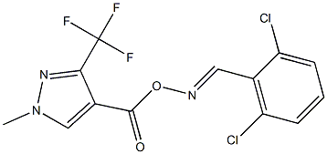 4-[({[(2,6-dichlorophenyl)methylene]amino}oxy)carbonyl]-1-methyl-3-(trifluoromethyl)-1H-pyrazole 구조식 이미지