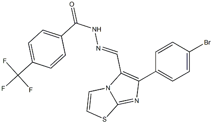 N'-{[6-(4-bromophenyl)imidazo[2,1-b][1,3]thiazol-5-yl]methylene}-4-(trifluoromethyl)benzenecarbohydrazide Structure