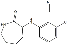 2-chloro-6-[(2-oxoazepan-3-yl)amino]benzonitrile Structure