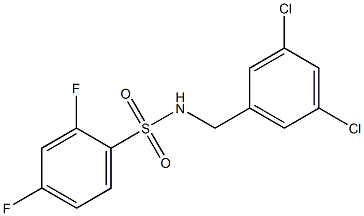 N1-(3,5-dichlorobenzyl)-2,4-difluorobenzene-1-sulfonamide 구조식 이미지