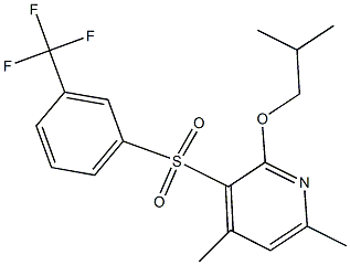 2-isobutoxy-4,6-dimethyl-3-pyridinyl 3-(trifluoromethyl)phenyl sulfone Structure