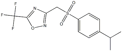 3-{[(4-isopropylphenyl)sulfonyl]methyl}-5-(trifluoromethyl)-1,2,4-oxadiazole 구조식 이미지