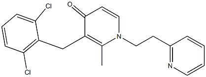 3-(2,6-dichlorobenzyl)-2-methyl-1-[2-(2-pyridinyl)ethyl]-4(1H)-pyridinone Structure