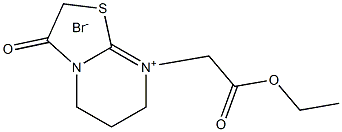 8-(2-ethoxy-2-oxoethyl)-3-oxo-2,3,6,7-tetrahydro-5H-[1,3]thiazolo[3,2-a]pyrimidin-8-ium bromide Structure