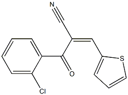 2-(2-chlorobenzoyl)-3-(2-thienyl)acrylonitrile 구조식 이미지