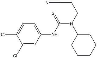 N-(2-cyanoethyl)-N-cyclohexyl-N'-(3,4-dichlorophenyl)thiourea 구조식 이미지