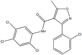 N4-(2,4,5-trichlorophenyl)-3-(2-chlorophenyl)-5-methyl-4-isoxazolecarboxamide 구조식 이미지