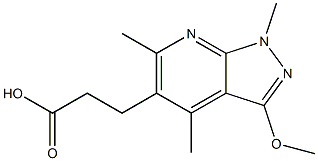 3-(3-methoxy-1,4,6-trimethyl-1H-pyrazolo[3,4-b]pyridin-5-yl)propanoic acid Structure