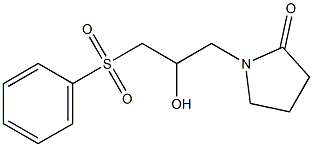 1-[2-hydroxy-3-(phenylsulfonyl)propyl]-2-pyrrolidinone Structure