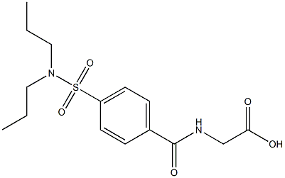 2-({4-[(dipropylamino)sulfonyl]benzoyl}amino)acetic acid Structure