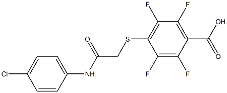 4-{[2-(4-chloroanilino)-2-oxoethyl]thio}-2,3,5,6-tetrafluorobenzoic acid Structure
