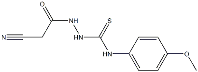 N1-(4-methoxyphenyl)-2-(2-cyanoacetyl)hydrazine-1-carbothioamide Structure