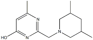 2-[(3,5-dimethylpiperidino)methyl]-6-methyl-4-pyrimidinol 구조식 이미지