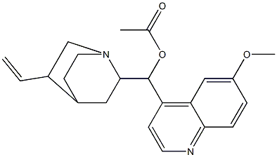 (6-methoxy-4-quinolyl)(5-vinyl-1-azabicyclo[2.2.2]oct-2-yl)methyl acetate Structure