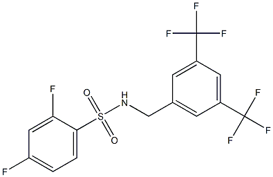 N1-[3,5-di(trifluoromethyl)benzyl]-2,4-difluorobenzene-1-sulfonamide 구조식 이미지