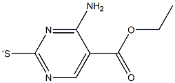 4-amino-5-(ethoxycarbonyl)pyrimidine-2-thiolate 구조식 이미지