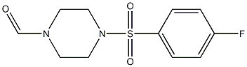 4-[(4-fluorophenyl)sulfonyl]tetrahydro-1(2H)-pyrazinecarbaldehyde Structure