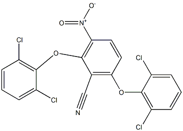 2,6-di(2,6-dichlorophenoxy)-3-nitrobenzonitrile 구조식 이미지