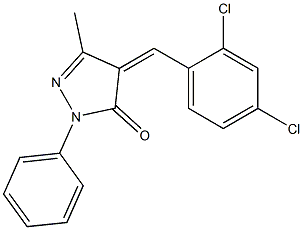 4-(2,4-dichlorobenzylidene)-3-methyl-1-phenyl-4,5-dihydro-1H-pyrazol-5-one Structure