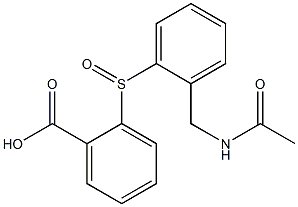 2-({2-[(acetylamino)methyl]phenyl}sulfinyl)benzoic acid 구조식 이미지