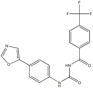 N-[4-(1,3-oxazol-5-yl)phenyl]-N'-[4-(trifluoromethyl)benzoyl]urea Structure