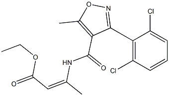 ethyl 3-({[3-(2,6-dichlorophenyl)-5-methylisoxazol-4-yl]carbonyl}amino)but-2-enoate 구조식 이미지