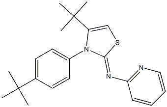 N2-{4-(tert-butyl)-3-[4-(tert-butyl)phenyl]-2,3-dihydro-1,3-thiazol-2-yliden}pyridin-2-amine Structure