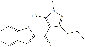 benzo[b]thiophen-2-yl(5-hydroxy-1-methyl-3-propyl-1H-pyrazol-4-yl)methanone 구조식 이미지