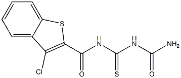 N2-{[(aminocarbonyl)amino]carbothioyl}-3-chlorobenzo[b]thiophene-2-carboxam ide 구조식 이미지