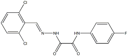 N1-(4-fluorophenyl)-2-[2-(2,6-dichlorobenzylidene)hydrazino]-2-oxoacetamide 구조식 이미지