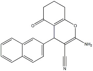 2-amino-4-(2-naphthyl)-5-oxo-5,6,7,8-tetrahydro-4H-chromene-3-carbonitrile 구조식 이미지