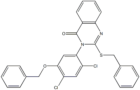 3-[5-(benzyloxy)-2,4-dichlorophenyl]-2-(benzylsulfanyl)-4(3H)-quinazolinone Structure
