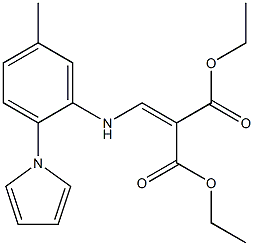 diethyl 2-{[5-methyl-2-(1H-pyrrol-1-yl)anilino]methylidene}malonate Structure