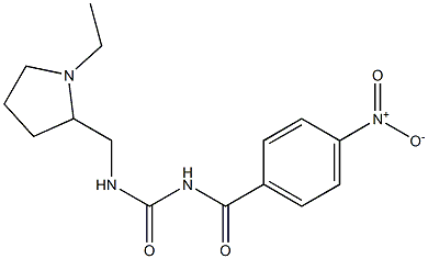 N-[(1-ethyltetrahydro-1H-pyrrol-2-yl)methyl]-N'-(4-nitrobenzoyl)urea 구조식 이미지