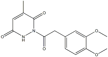 1-[2-(3,4-dimethoxyphenyl)acetyl]-5-methyl-1,2,3,6-tetrahydropyridazine-3,6-dione Structure