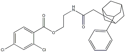 2-{[2-(2-phenyl-2-adamantyl)acetyl]amino}ethyl 2,4-dichlorobenzenecarboxylate Structure