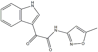 2-(1H-indol-3-yl)-N-(5-methyl-3-isoxazolyl)-2-oxoacetamide 구조식 이미지