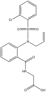 2-[(2-{allyl[(2-chlorophenyl)sulfonyl]amino}benzoyl)amino]acetic acid 구조식 이미지