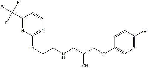 1-(4-chlorophenoxy)-3-[(2-{[4-(trifluoromethyl)pyrimidin-2-yl]amino}ethyl)amino]propan-2-ol 구조식 이미지