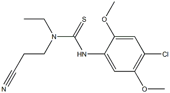 N'-(4-chloro-2,5-dimethoxyphenyl)-N-(2-cyanoethyl)-N-ethylthiourea 구조식 이미지